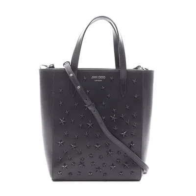 Jimmy Choo Bria Leather Tote Bag In Brown