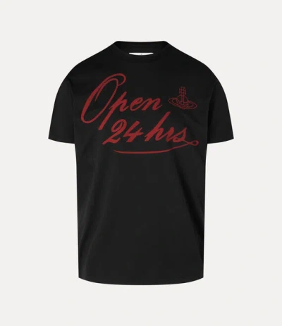 Vivienne Westwood Open 24 Hours Classic T-shirt Cotton Black Xs Unisex In Black