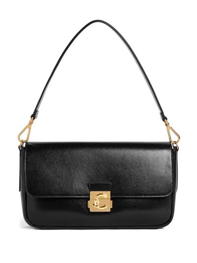Coccinelle Large C-me Lock Shoulder Bag In Black