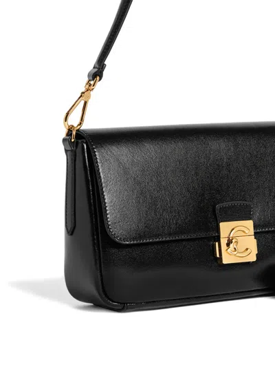 Coccinelle Large C-me Lock Shoulder Bag In Black