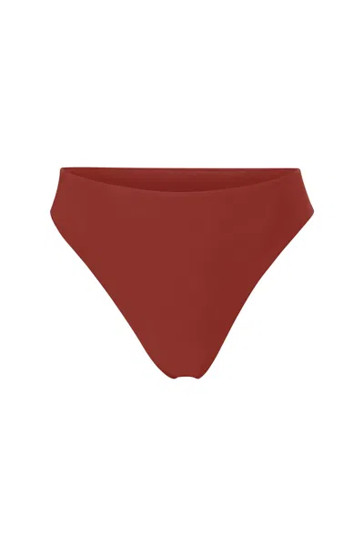 Anemos Archive Sale | Midi High-cut Bikini Bottom In Burgundy