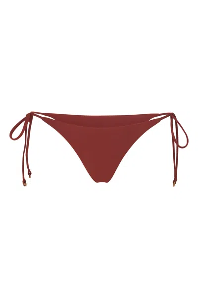 Anemos Archive Sale | String Tie Bikini Bottom In Burgundy