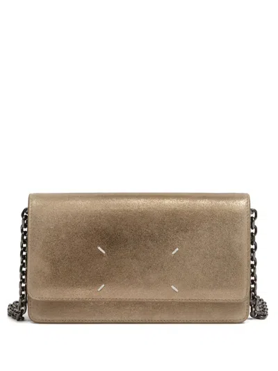 Maison Margiela Four Stitches Chain Wallet In Gold