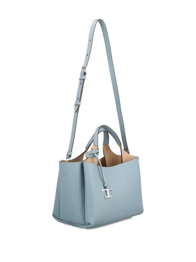 Tod's 't' Charm Leather Backpack In Blue