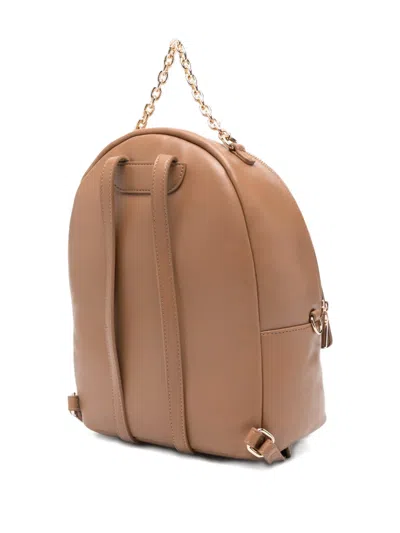 Liu •jo Logo-plaque Backpack In Brown