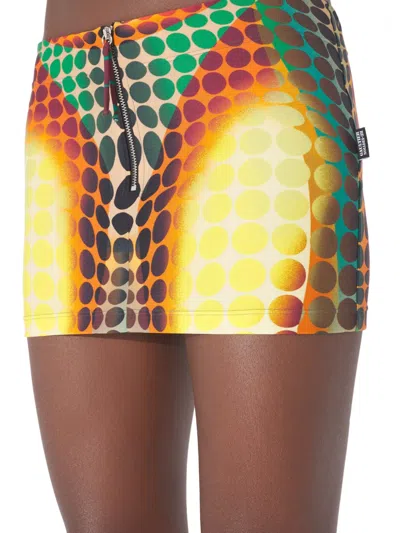 Jean Paul Gaultier Women S Re-edition Dots Skirt Orange In Multi