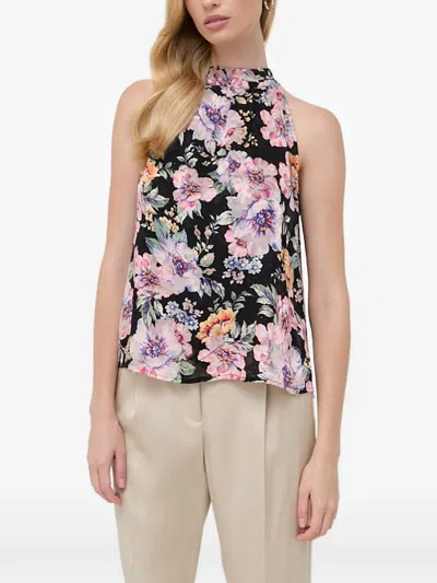 Guess Usa Floral-print Sleeveless Blouse In Multi
