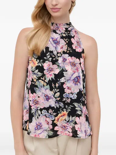 Guess Usa Floral-print Sleeveless Blouse In Multi