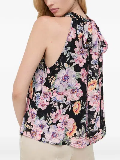 Guess Usa Floral-print Sleeveless Blouse In Multi