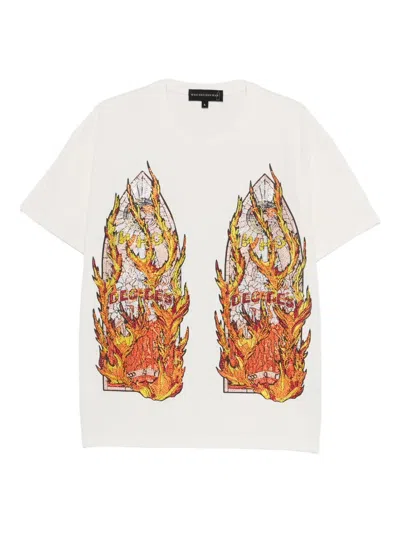 Who Decides War Ssense Exclusive White Flame Glass T-shirt In White
