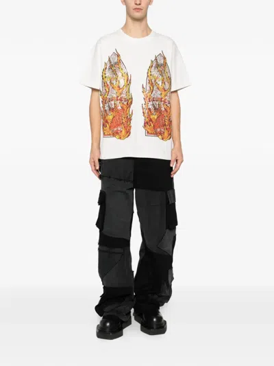 Who Decides War Ssense Exclusive White Flame Glass T-shirt In White