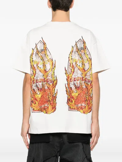 Who Decides War Ssense Exclusive White Flame Glass T-shirt In White