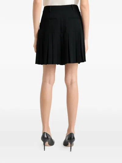 Cinq À Sept Brooch Embellished Pleated Miniskirt In Multi