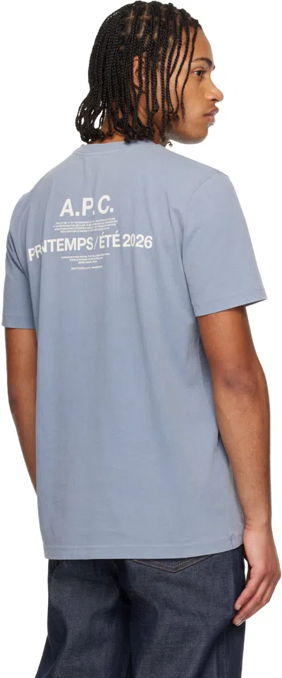 A.p.c. Blue Apc Printemps 26 T-shirt In Blue