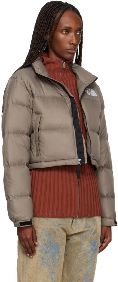 The North Face Taupe Nuptse Short Jacket