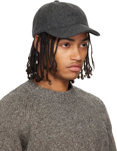 Apc Gray Charlie Baseball Cap In Gray