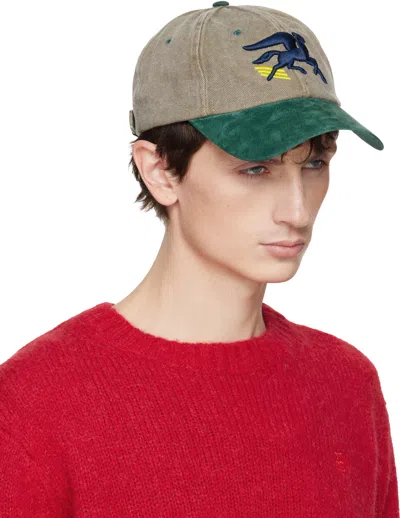 Stefan Cooke Green & Gray Pegasus Trucker Cap In Multi