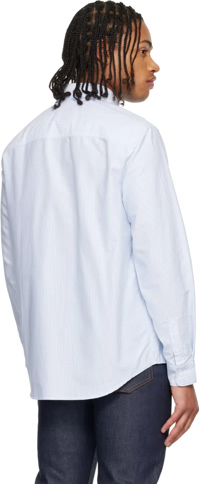 A.p.c. Blue Greg Shirt In Multi
