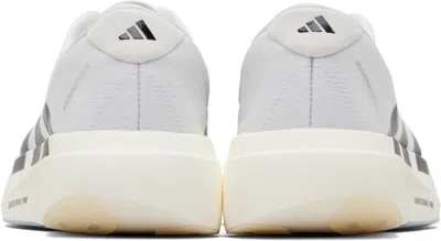 Adidas Originals Adidas Adizero Evo White Sneakers With Signature 3-stripes In Gray