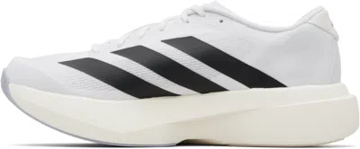 Adidas Originals Adidas Adizero Evo White Sneakers With Signature 3-stripes In Gray