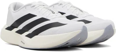 Adidas Originals Adidas Adizero Evo White Sneakers With Signature 3-stripes In Gray