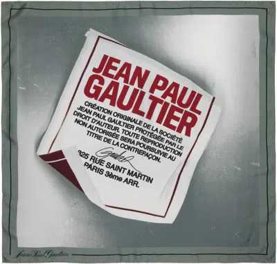 Jean Paul Gaultier Gray 'the Label' Scarf