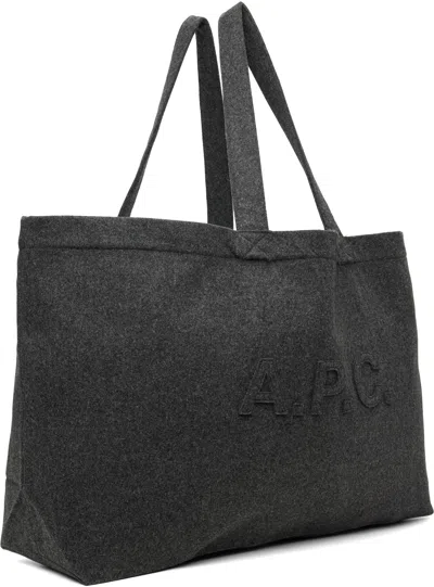 Apc Gray Trapèze Shopping Tote In Gray