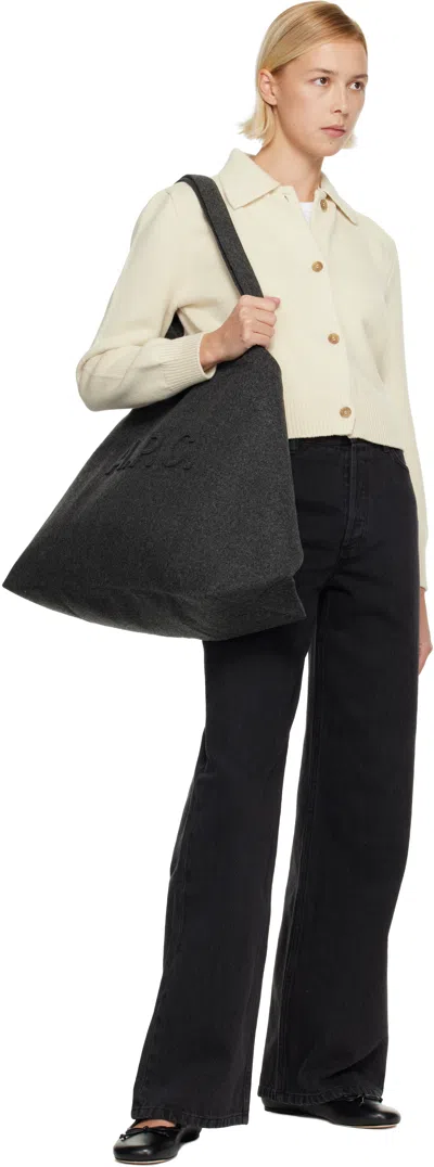 Apc Gray Trapèze Shopping Tote In Gray