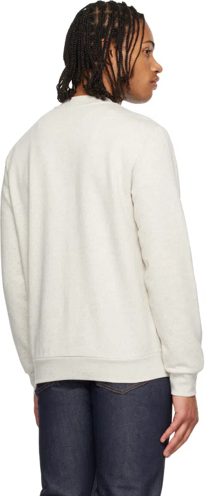 Apc Item Logo-print Cotton-jersey Sweatshirt In Neutral