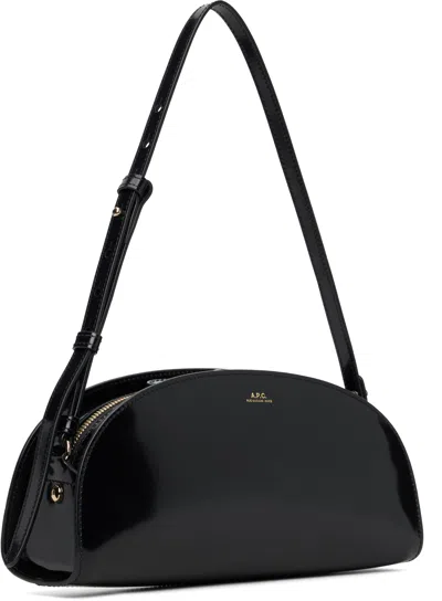 Apc Small Demi-lune Shoulder Bag In Black