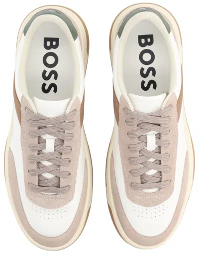 Hugo Boss Baltimore Tenn Sneaker In Neutral