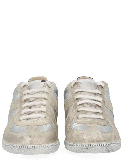 Maison Margiela "iridescent Replica" Sneaker In Silver