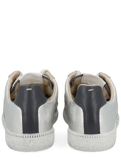 Maison Margiela "iridescent Replica" Sneaker In Silver