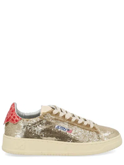 Autry "dallas Low Sparkling" Sneaker In Neutral