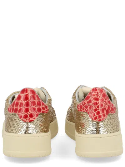 Autry "dallas Low Sparkling" Sneaker In Neutral