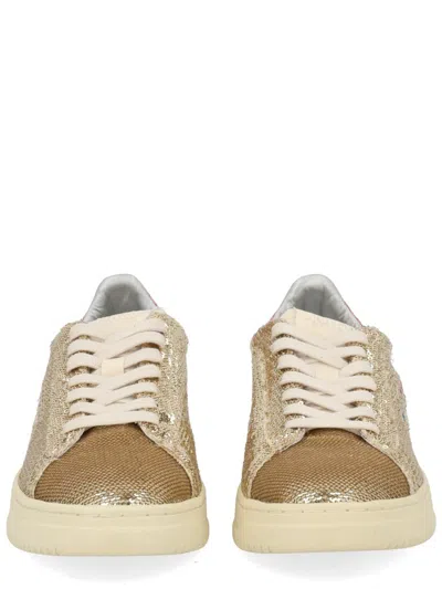 Autry "dallas Low Sparkling" Sneaker In Neutral