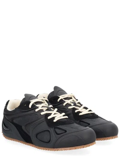 Axel Arigato Slow Runner Black Sneaker With Insert Design And Grooved Sole In Leather And Suede Man In Black