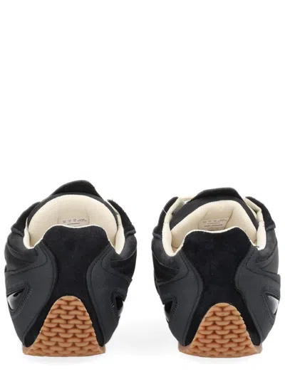 Axel Arigato Slow Runner Black Sneaker With Insert Design And Grooved Sole In Leather And Suede Man In Black