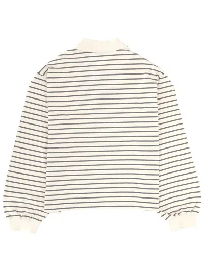 Rotate Birger Christensen Striped Long-sleeve Polo In Multi