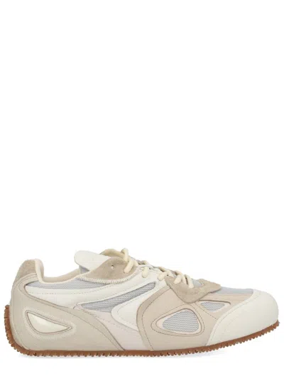 Axel Arigato Slow Runner White And Beige Sneaker With Mesh Inserts And Grooved Sole In Leather And Fabric Man In Multi