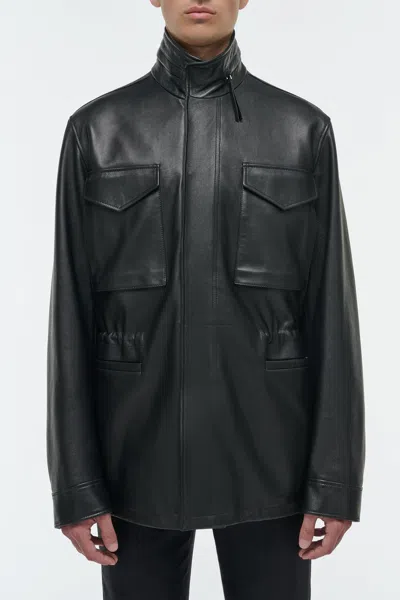 Gabriela Hearst Darwin M64 Jacket In Black Nappa Leather In Black