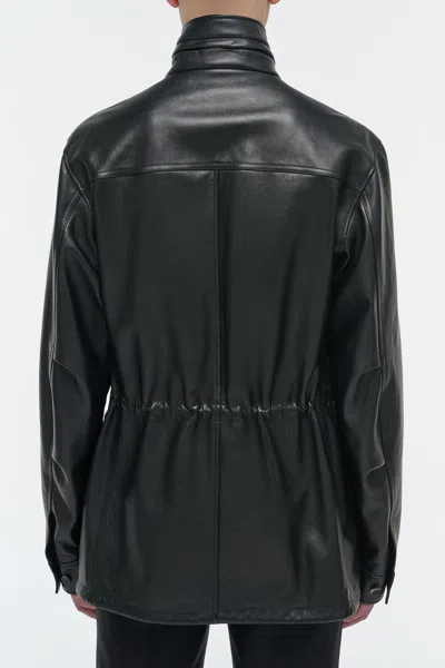 Gabriela Hearst Darwin M64 Jacket In Black Nappa Leather In Black