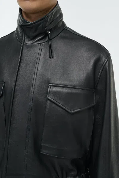 Gabriela Hearst Darwin M64 Jacket In Black Nappa Leather In Black