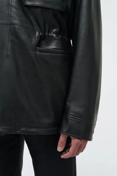 Gabriela Hearst Darwin M64 Jacket In Black Nappa Leather In Black