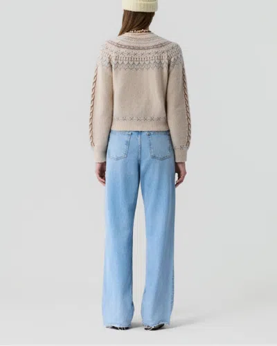 Guest In Residence Cloud Chalet Fair Isle Wool And Cashmere-blend Sweater In Nude