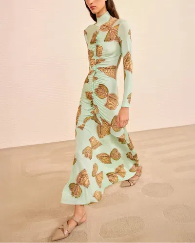 Ulla Johnson Ida Ruched Turtleneck Dress In Black