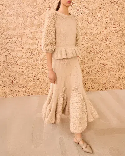 Ulla Johnson Selene Peplum Pullover In Brown