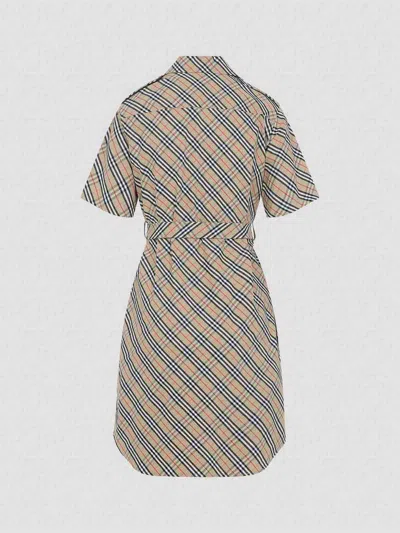 Burberry Chemisier Cotton Mini Dress In Black