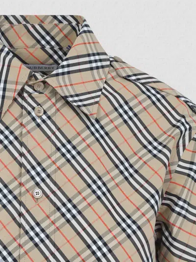 Burberry Chemisier Cotton Mini Dress In Black