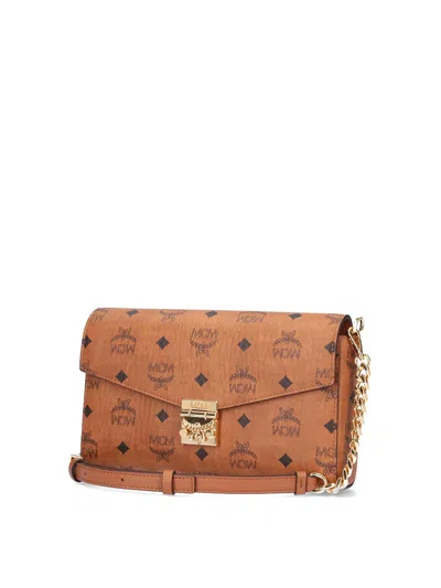 Mcm Media Shoulder Bag In Brown